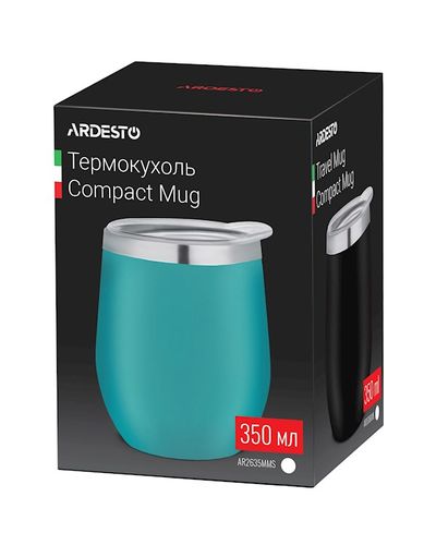 თერმო ჭიქა Ardesto AR2635MMS 350ml Travel mug Compact mug Blue , 3 image - Primestore.ge