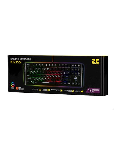 Keyboard 2E KG355 LED, USB, Wired, Gaming Keyboard Black, 2 image