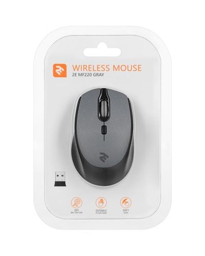 Mouse 2E MF220WB, Wireless Mouse, Gray, 5 image