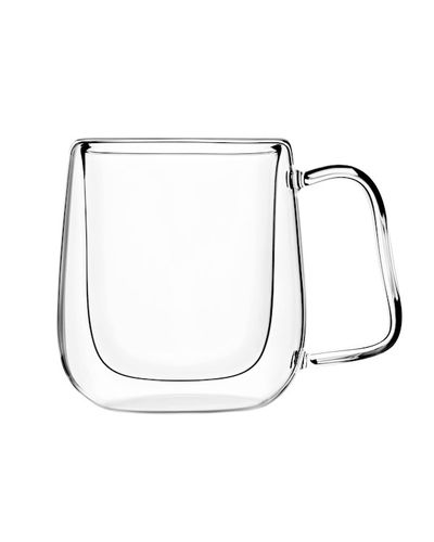 Cup set Ardesto AR2625GHP 250ml, 2 pcs Double Wall Borosilicate Glass Mug Set With Handles