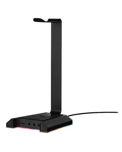 Headphone Stand 2E 2E-GST320UB Gaming 3in1 GST320 Headset Stand, RGB, USB, Black, 3 image