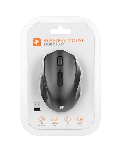Mouse 2E MF240WB, Wireless Mouse, Black, 5 image