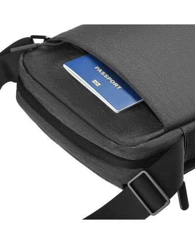 Laptop bag 2E Vertical Bag, Melange 10 ", Black, 4 image