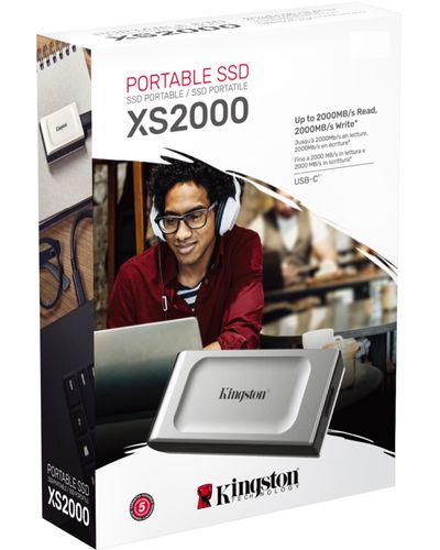 External hard drive Kingston SSD USB 3.2 Gen 2x2 Type-C XS2000 500GB, 5 image