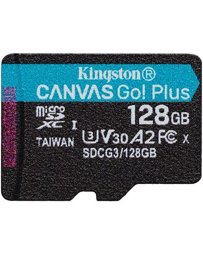 მეხსიერების ბარათი Kingston 128GB microSDXC C10 UHS-I U3 A2 R170/W90MB/s Canvas Go Plus  - Primestore.ge