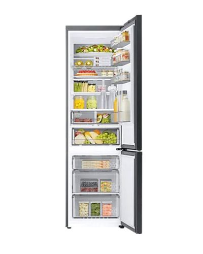 Refrigerator Samsung RB38A7B6222 / WT - BeSpoke, 200x60x66, 385 Litres, NoFROST, INVERTER, SpaceMAX, All-Around cooling, Metal Cooling, A ++, BLACK GLASS, 4 image