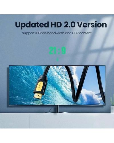 HDMI კაბელი UGREEN HD101 (11106) HDMI to HDMI Cable 15M (Yellow/Black) , 5 image - Primestore.ge