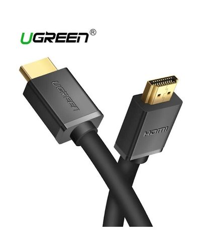 HDMI cable UGREEN HD104 (10110) HDMI Cable 2.0 Computer TV Engineering Decoration Line Hd 3D Visual Effect 10m (Black), 2 image