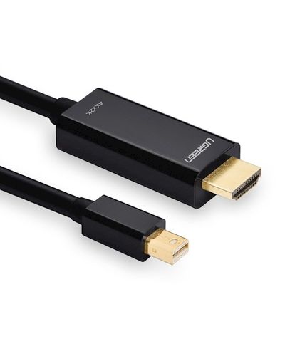 HDM კაბელი UGREEN MD101 (20848) mini DP male to HDMI cable black/ 1.5M Mini Display to HDMI , 3 image - Primestore.ge