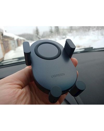მობილურის დამტენი UGREEN CD256 (40118) Wireless Car Charger, 15W Auto Induction Phone Holder, Black , 3 image - Primestore.ge