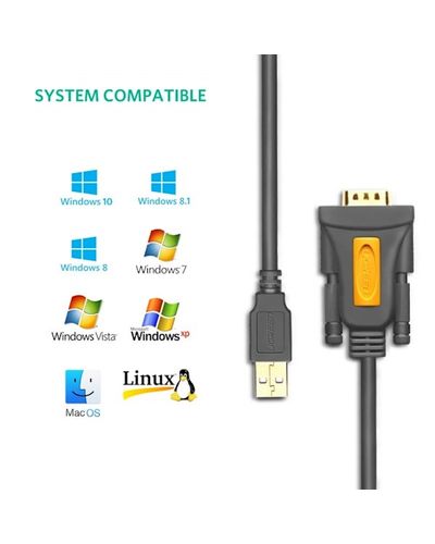 ადაპტერი UGREEN CR104 (20222) USB to DB9 RS232 Adapter Cable 2m , 6 image - Primestore.ge