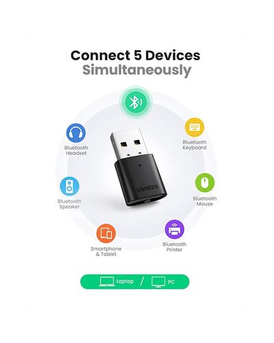 ადაპტერი UGREEN USB Bluetooth 5.0 Adapter (CM390) 80889 , 6 image - Primestore.ge