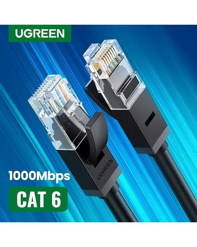 Network cable UGREEN NW102 (20162) Cat6 Patch Cord UTP Lan Cable 5m (Black), 4 image
