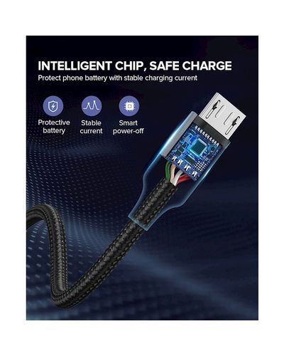 USB კაბელი UGREEN US290 (60147) USB 2.0 A to Micro USB Cable Nickel Plating Aluminum Braid 1.5m (Black) , 7 image - Primestore.ge