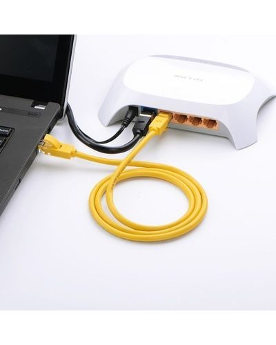 UTP LAN კაბელი UGREEN NW103 (11231) Cat5e Patch Cord UTP Lan Cable, 2m, Yellow , 5 image - Primestore.ge