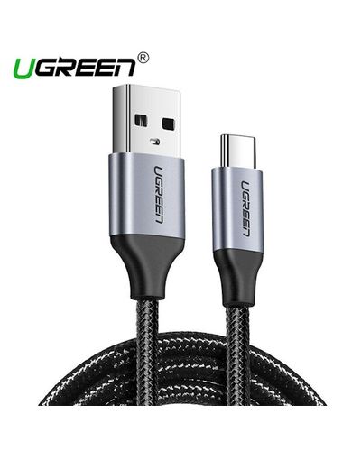 USB cable Ugreen US288 (60126) UGREEN USB 2.0 A to Type C Cable Nickel Plating Aluminum Braid 1m (Black)