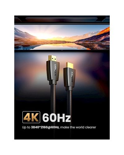 HDMI კაბელი UGREEN HD118 (40409) 4K UHD High Speed HDMI 2.0 Cable, 1.5m, Black , 7 image - Primestore.ge