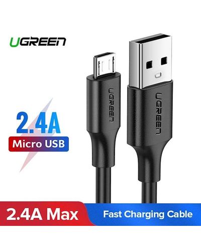 USB cable UGREEN US289 (60137) 1.5m usb 2.0 male to micro usb data cable black, 5 image