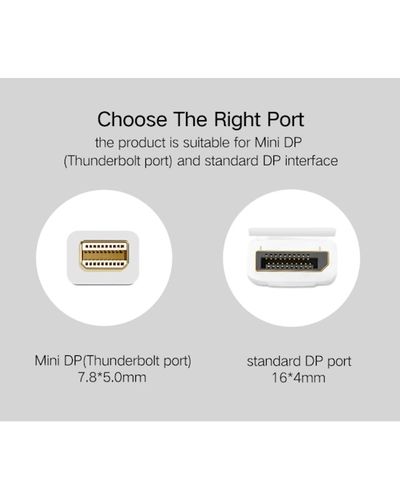 კაბელი UGREEN MD105 (10477) Mini DP to DP Cable 1.5m (Black) , 4 image - Primestore.ge
