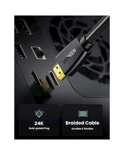 HDMI Cable UGREEN HD118 (40411) High-End HDMI Cable with Nylon Braid 3m (Black), 10 image