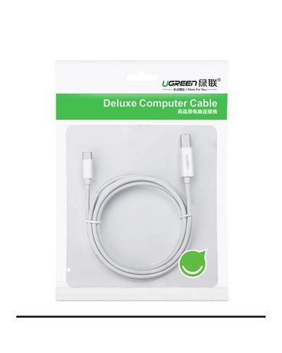 Printer cable UGREEN US241 (40417) USB Type C to USB-B Cable White 1.5M, 4 image