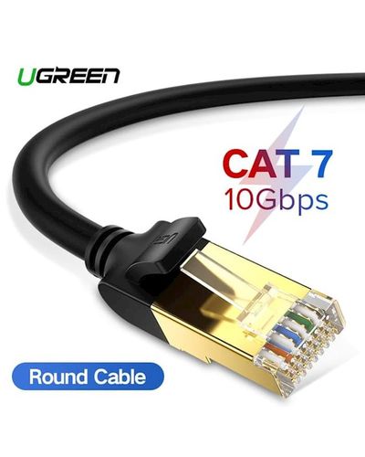 Network cable UGREEN NW107 (11277) Cat7 Patch Cord STP Ethernet Lan Cable 1.5m (Black), 7 image