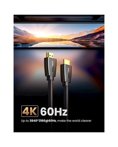 HDMI კაბელი UGREEN HD118 (40411) High-End HDMI Cable with Nylon Braid 3m (Black) , 7 image - Primestore.ge