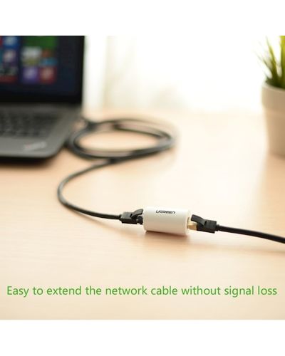 ქსელის კაბელის გადასაბმელი UGREEN NW116 (20391) RJ45 Ethernet adapter 8P8C Female anti-thunder Rj45 connector Network extension cable adapter Ethernet cable (White) , 5 image - Primestore.ge