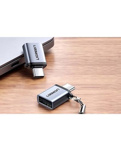 USB Adapter UGREEN US270 (50283) OTG Type C to USB 3.0 A Adapter Cable with Lanyard (Black), 3 image