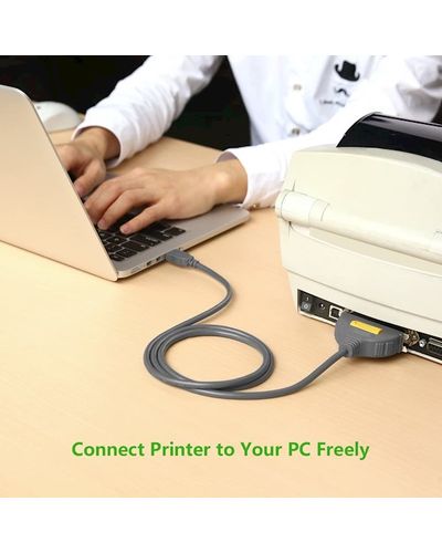 პრინტერის კაბელი UGREEN CR124 (20225) USB to CN36 IEEE1284 Parallel Printer Cable 2m , 5 image - Primestore.ge