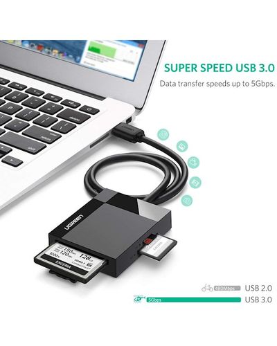 ბარათის წამკითხველი UGREEN CR125 (30333) USB 3.0 All-in-One Card Reader 0.5M , 4 image - Primestore.ge