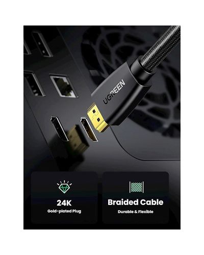 HDMI cable UGREEN HD118 (40410) High-End HDMI Cable with Nylon Braid 2m (Black), 8 image