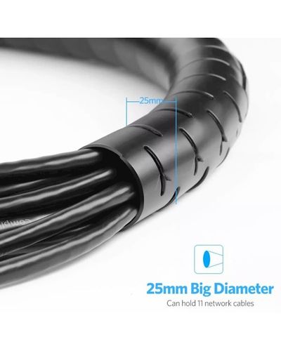 კაბელ მენეჯმენტი UGREEN 30820 Protection Tube DIA 25mm 5m (Black) , 2 image - Primestore.ge