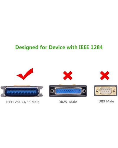 პრინტერის კაბელი UGREEN CR124 (20225) USB to CN36 IEEE1284 Parallel Printer Cable 2m , 3 image - Primestore.ge