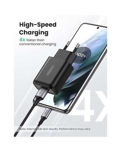 Mobile phone charger UGREEN 70273 Quick Charge 3.0 USB Charger EU Black, 4 image