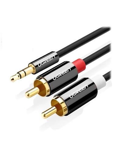 აუდიო კაბელი UGREEN 3.5mm Male to 2RCA Male Cable¶1.5m (Black)  - Primestore.ge