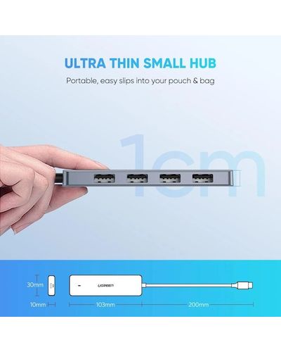 USB Hub UGREEN 4-Port USB3.0 Hub with Micro¶USB Power Supply, 2 image