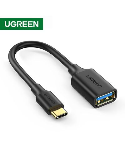 OTG კაბელი UGREEN 30701 USB-C Male to USB 3.0 Female OTG Cable Black USB 3.0 15 cm  - Primestore.ge