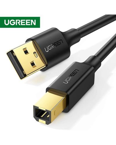 პრინტერის კაბელი UGREEN 10351 USB 2.0 AM to BM Print Cable 3m (Black)  - Primestore.ge
