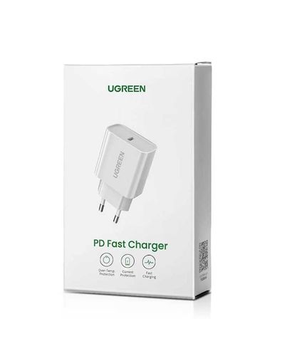 Mobile phone charger UGREEN CD137 (60450) Fast Charging Power Adapter with PD 18W EU (White), 7 image