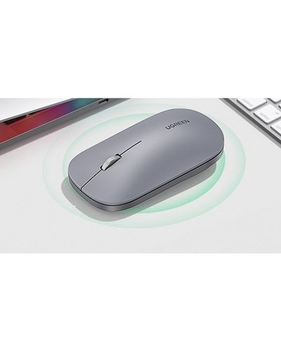Mouse Ugreen MU001 (90373), Wireless, 4000DPI, USB, Mouse, Light Gray, 2 image