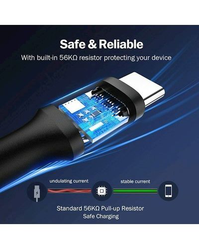 USB კაბელი UGREEN US288 (60118) USB to USB-C Cable Nickel Plating 2m (Black) , 4 image - Primestore.ge