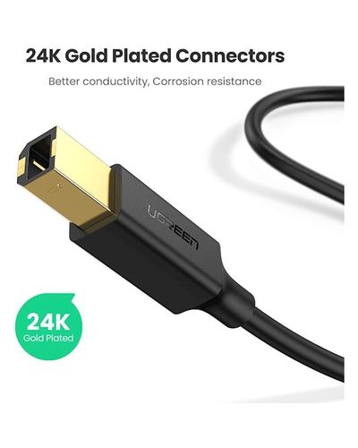 პრინტერის კაბელი UGREEN 10351 USB 2.0 AM to BM Print Cable 3m (Black) , 5 image - Primestore.ge