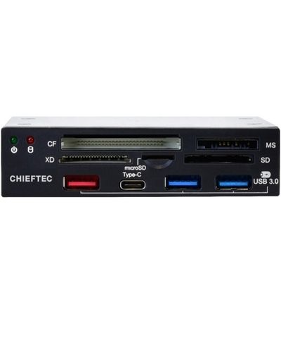 Drive CHIEFTEC All-in-One card-reader, 3xUSB3.0,1xUSB Type-C, RETAIL
