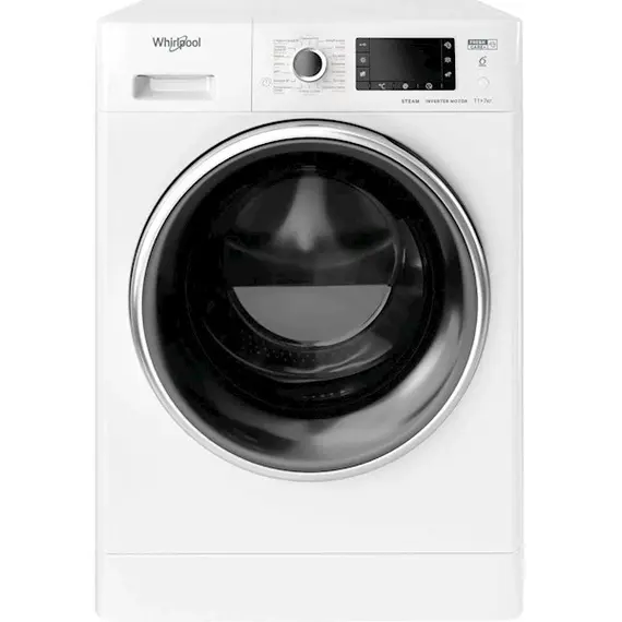 Washing Machine Whirlpool Washing Machine with Dryer FWDD 1171582 WBCV RU (869991639130) 11 kg (7 kg), 1600 rpm, A +, 60 cm, display, invertor, Silver