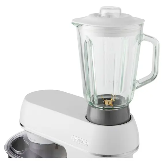 სამზარეულოს კომბაინი Sencor STM 3750WH Food processor, 4litre stainless steel bowl,powerful 800W, 1.6-litre glass blending jug, NutriSmart Program , 8 image - Primestore.ge
