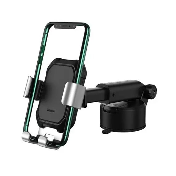 ტელეფონის სამაგრი Baseus Tank Gravity Car Mount Holder with Suction Base SUYL-TK01 Black  - Primestore.ge