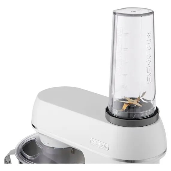 სამზარეულოს კომბაინი Sencor STM 3750WH Food processor, 4litre stainless steel bowl,powerful 800W, 1.6-litre glass blending jug, NutriSmart Program , 9 image - Primestore.ge