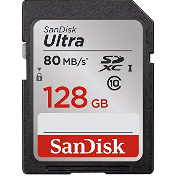 Memory Card SanDisk 128GB Ultra SD / HC UHS-I Card 80MB / S Class 10 SDSDUNC-128G-GN6IN