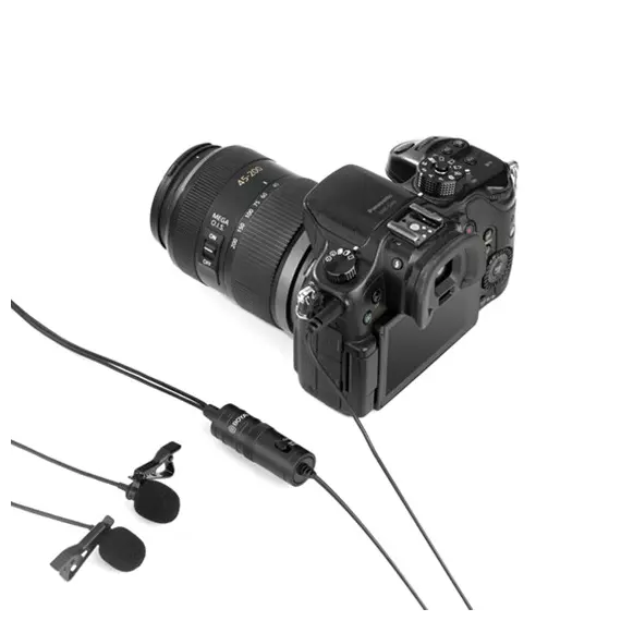 მიკროფონი BOYA BY-M1DM Dual Omni-directional Lavalier Mic Black , 4 image - Primestore.ge